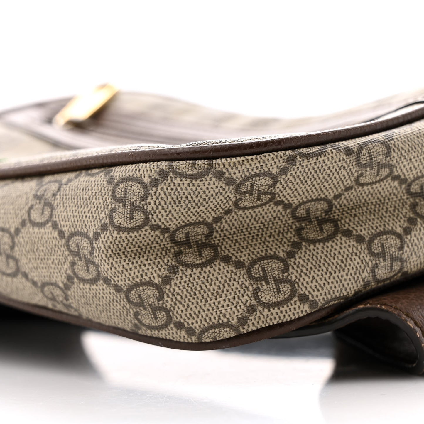 Soft GG Supreme Monogram Medium Ophidia Belt Bag Dark Brown