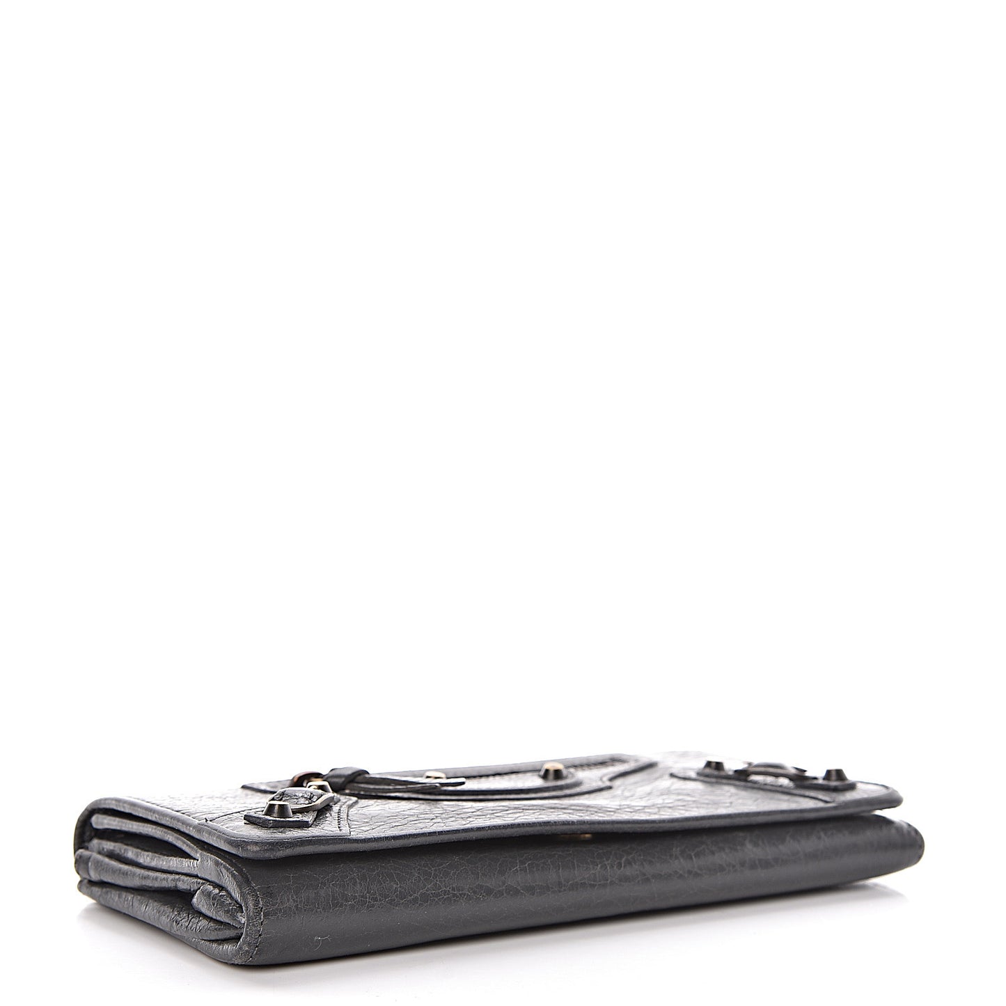 Agneau Classic Hardware Money Wallet Gris Fossile