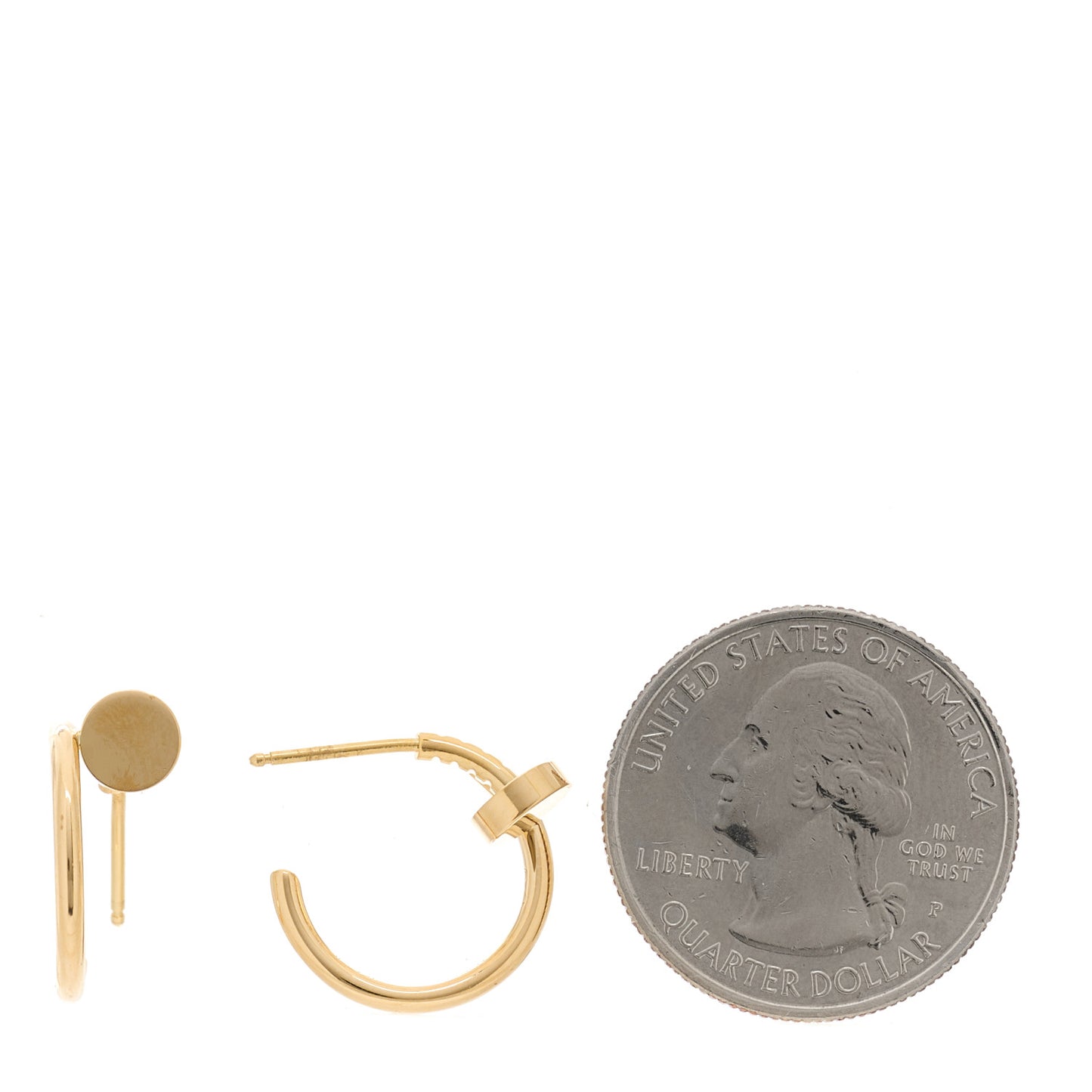 18K Yellow Gold Juste Un Clou Hoop Earrings