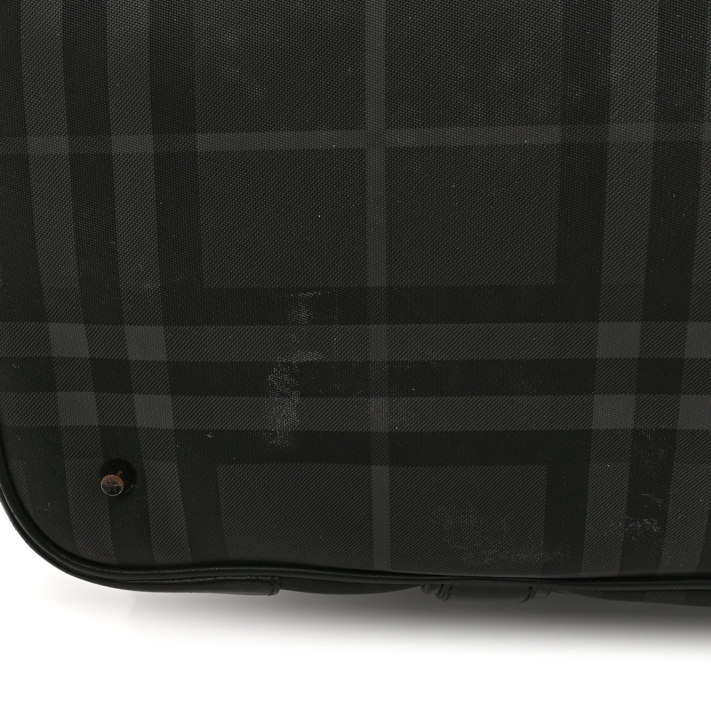 Nylon Smoked Check Weekend Duffle Bag Black
