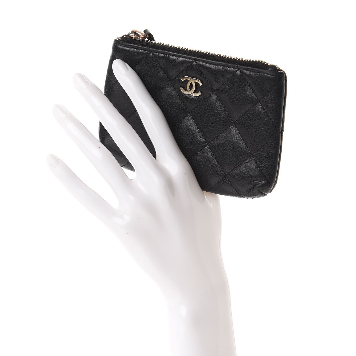 Chanel Caviar Quilted Key Holder Case Black 2 of 7