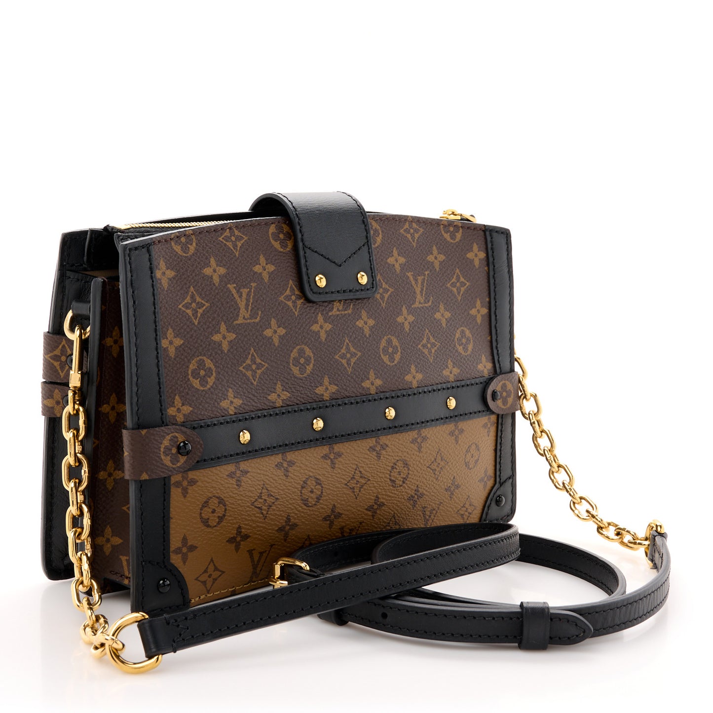 Reverse Monogram Trunk Clutch