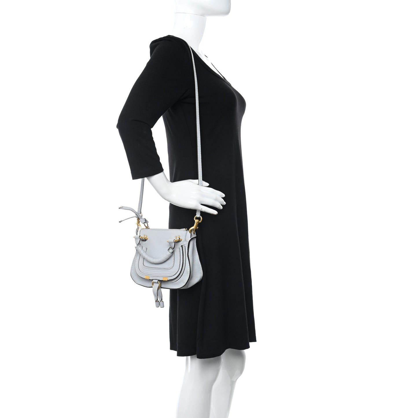 Calfskin Mini Marcie Satchel Light Cloud