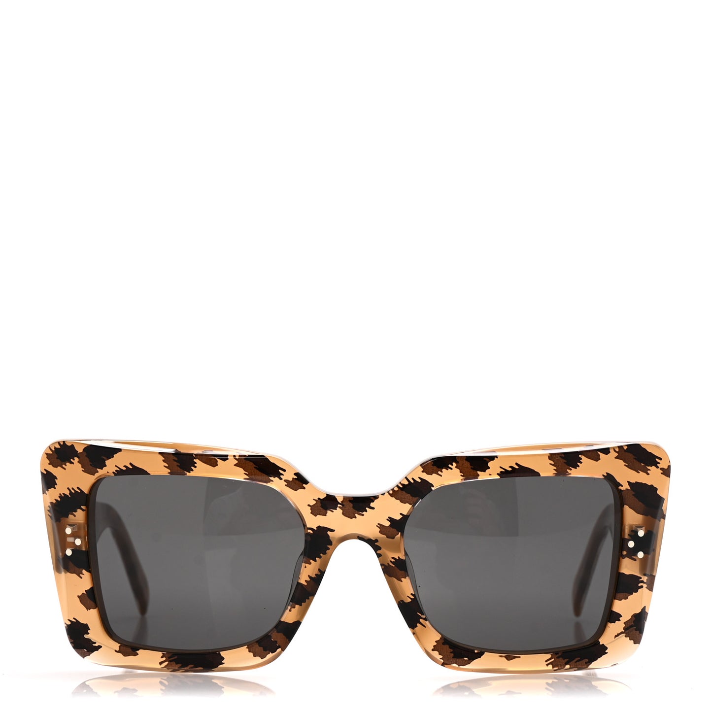 Acetate Square Sunglasses CL40156U Animal Smoke