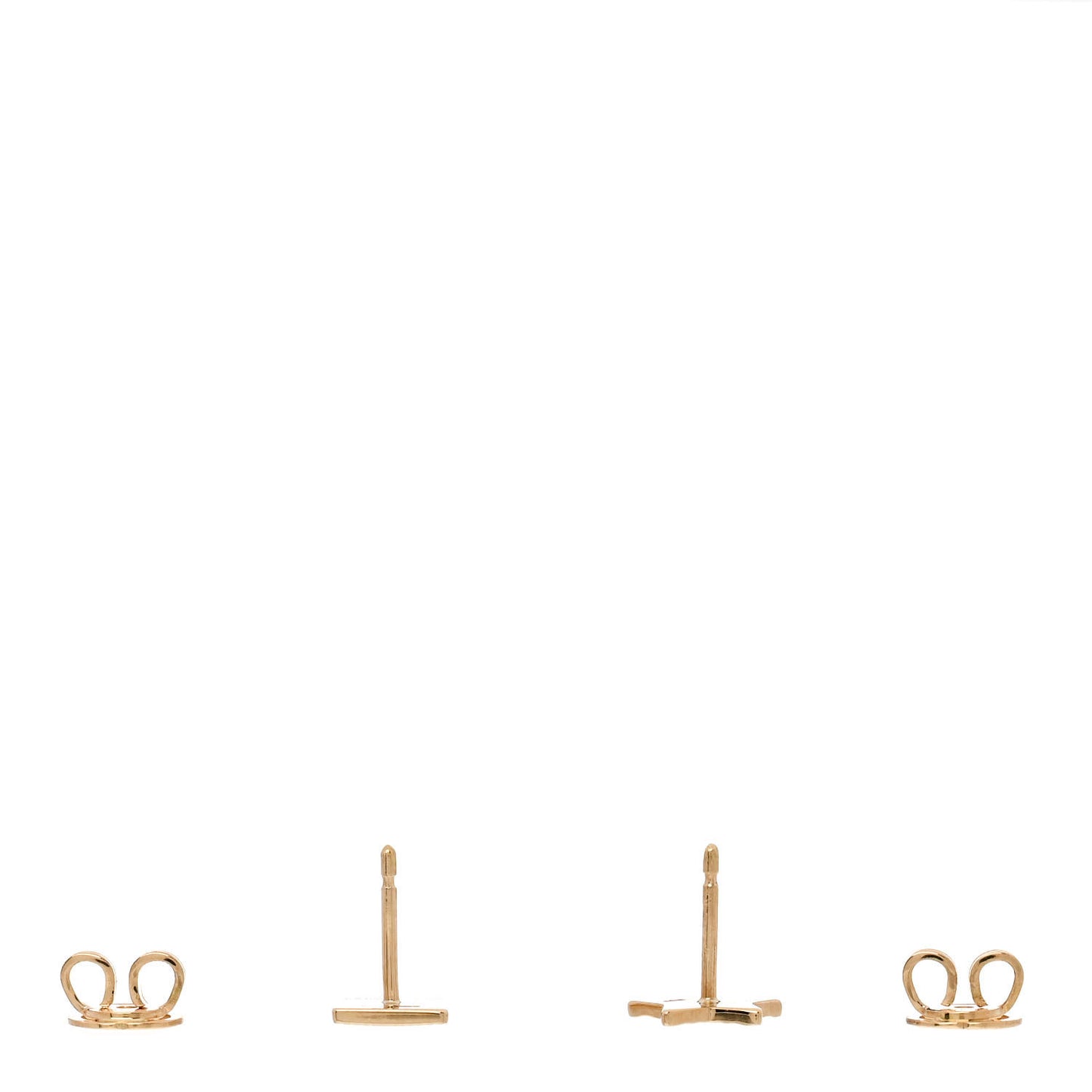 18K Yellow Gold Icon Square Star Earrings