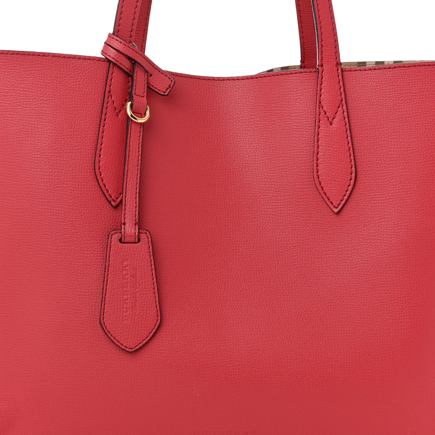 Haymarket Check Medium Reversible Tote Poppy Red