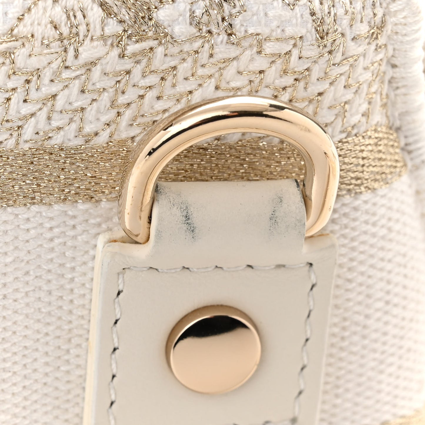 Canvas Diorcamp Messenger White Gold