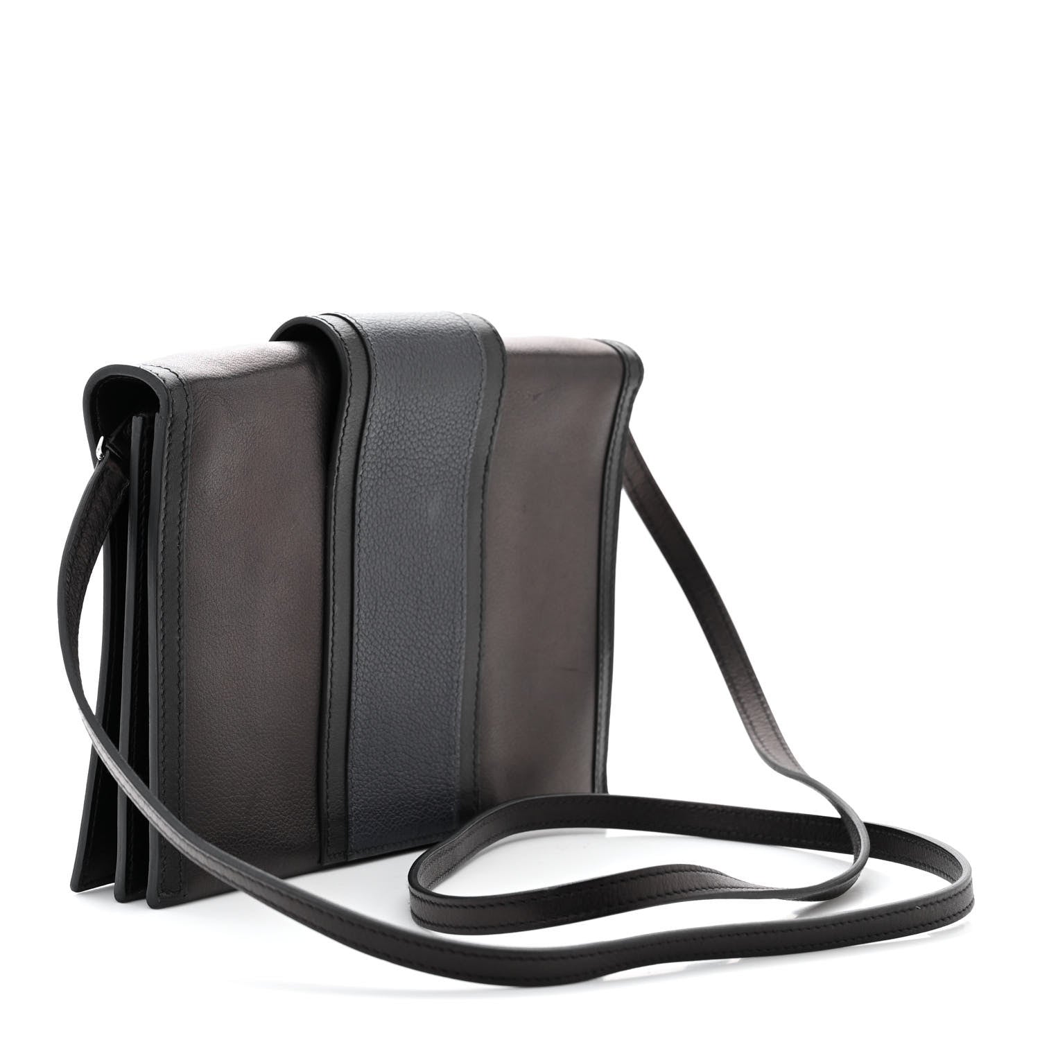 Hermes Evergrain Evercolor H Passant Clutch Bleu Indigo Black Bleu Nuit 3 of 12