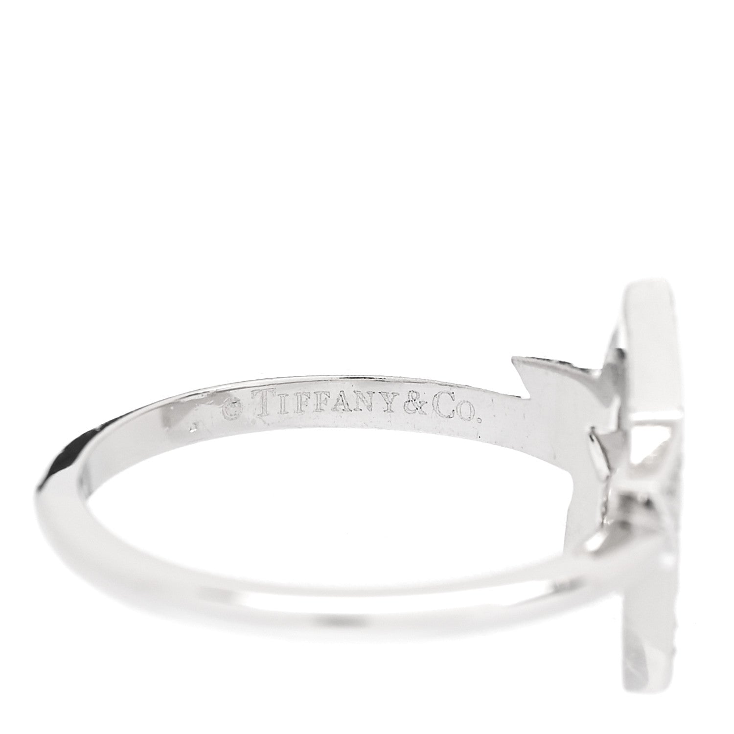 Tiffany Platinum Diamond Star Ring 52 6 4 of 6