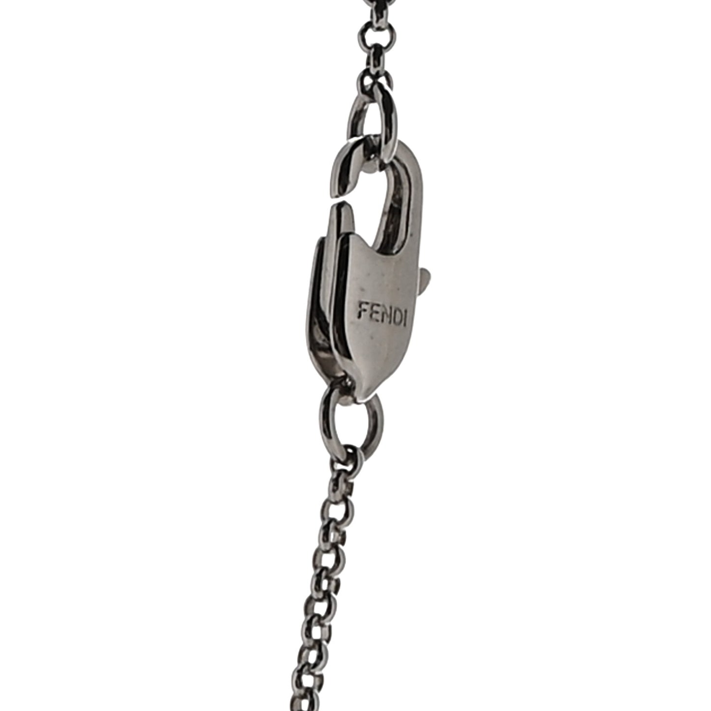 Metal Pearl FF Bracelet M Silver Black