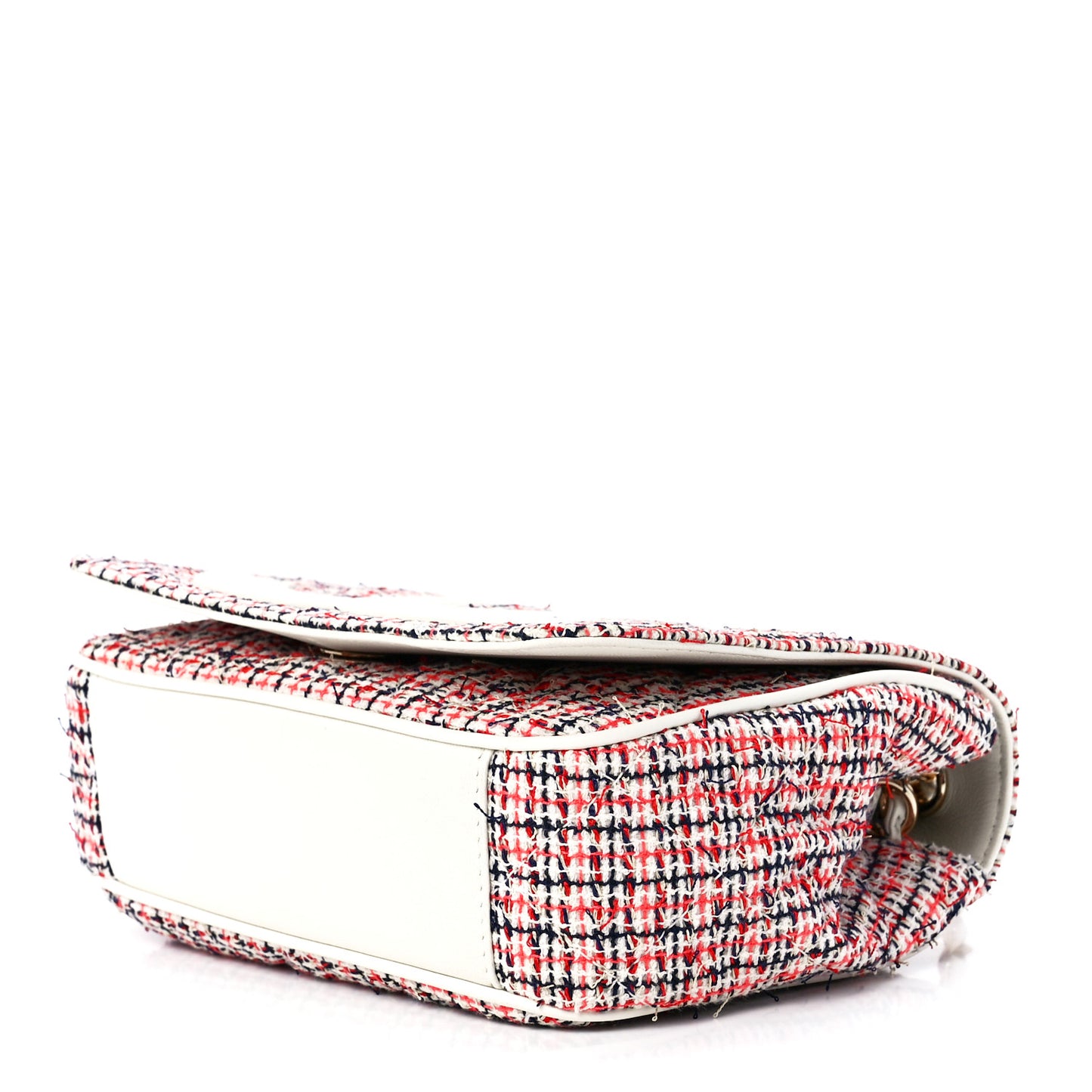 Tweed CC Mania Flap Bag Black Red White