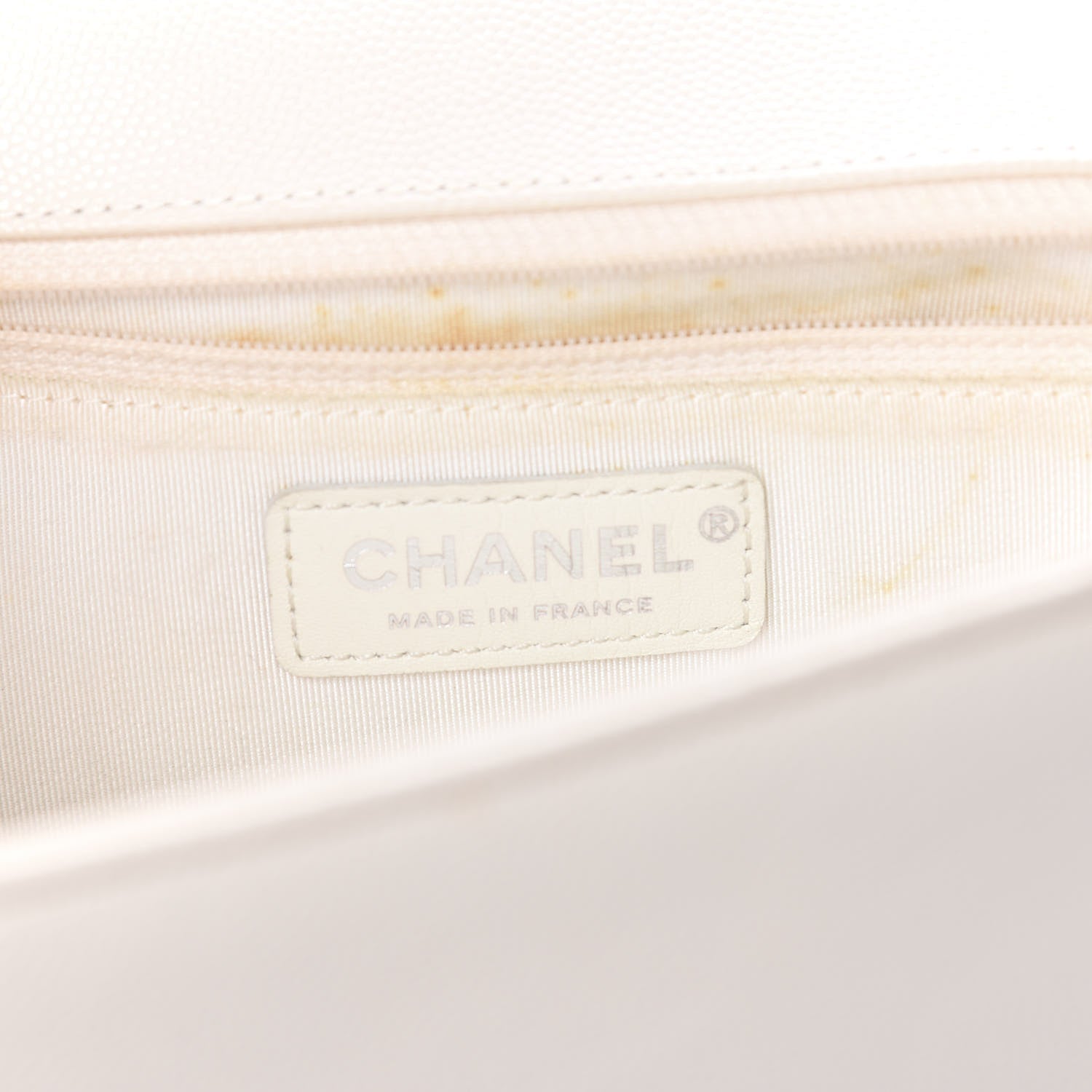 Chanel Caviar Quilted Medium Boy Flap Ivory 6 of 18