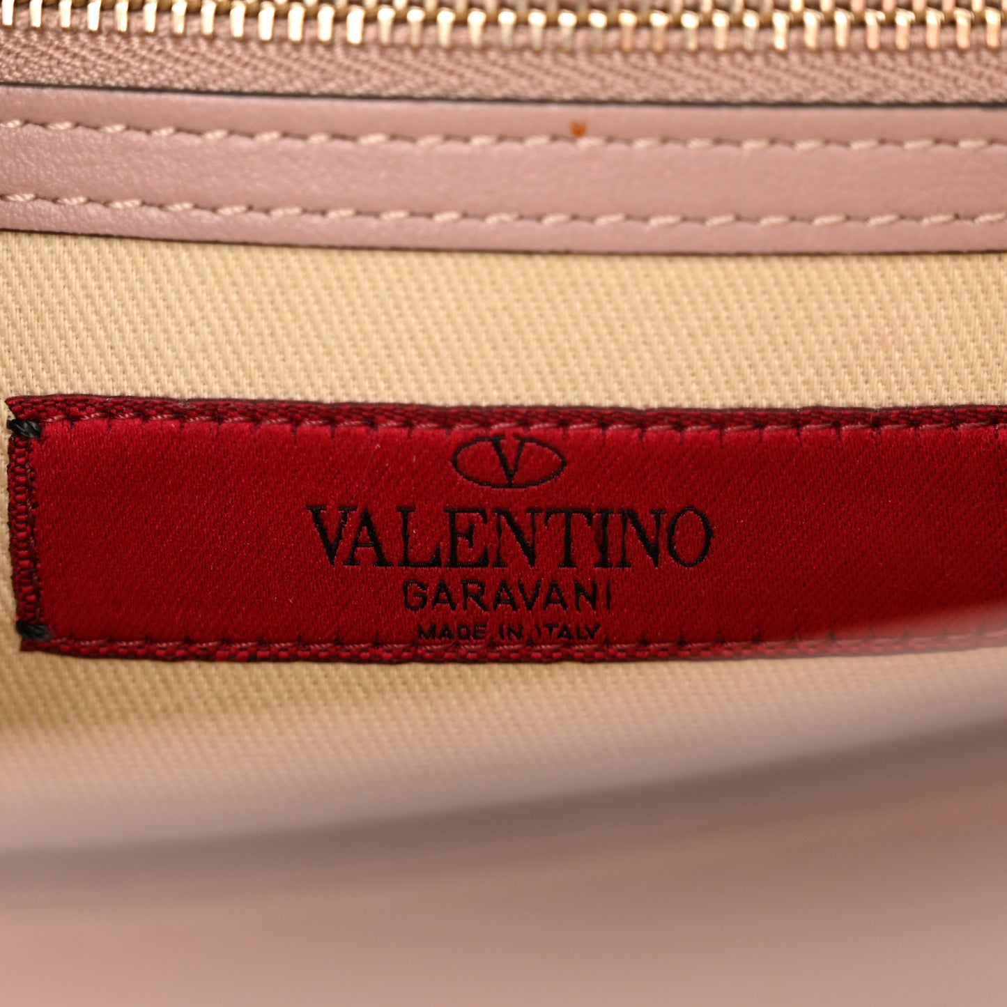 Vitello Small Glam Lock Rockstud Flap Poudre