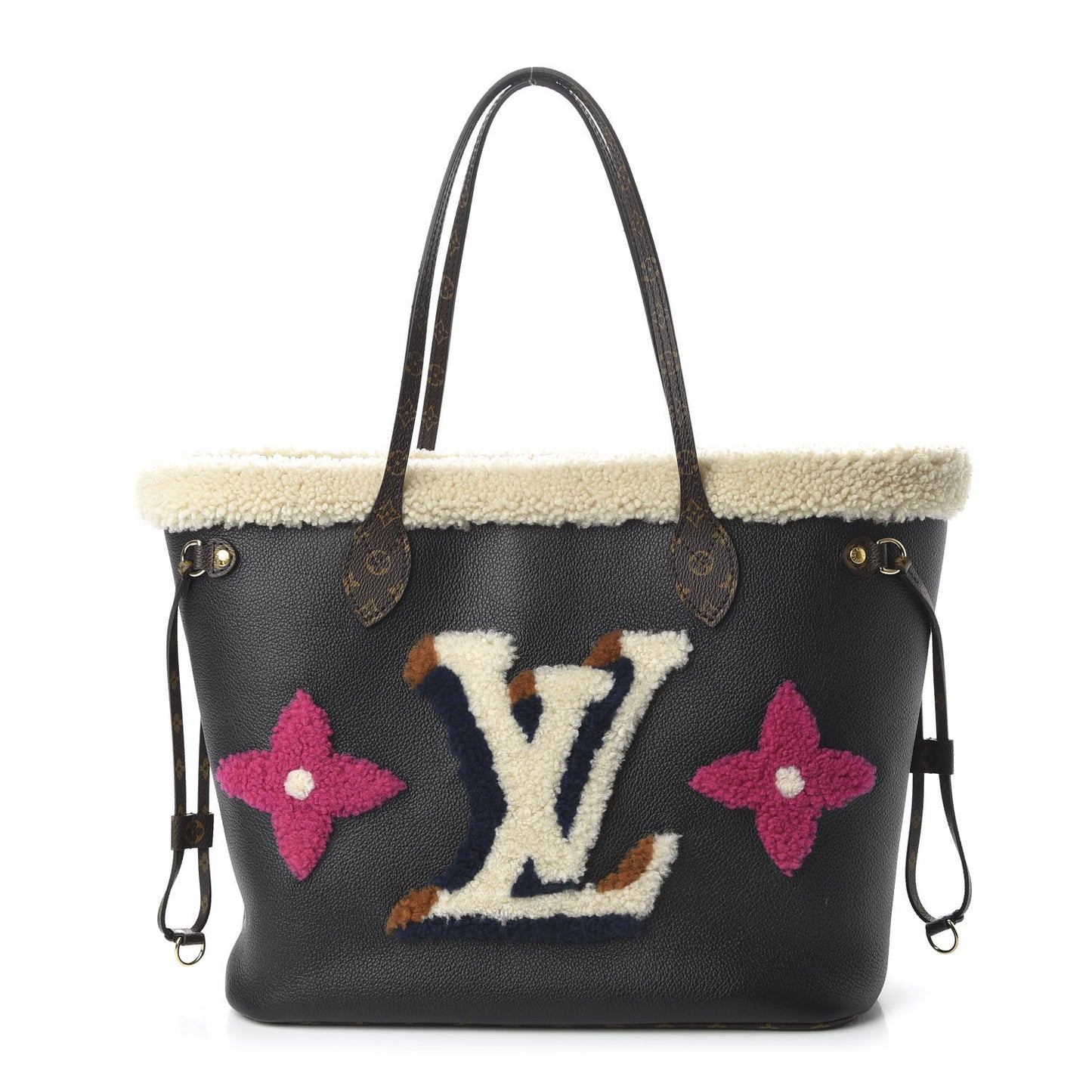 Calfskin Monogram Teddy Neverfull MM Black