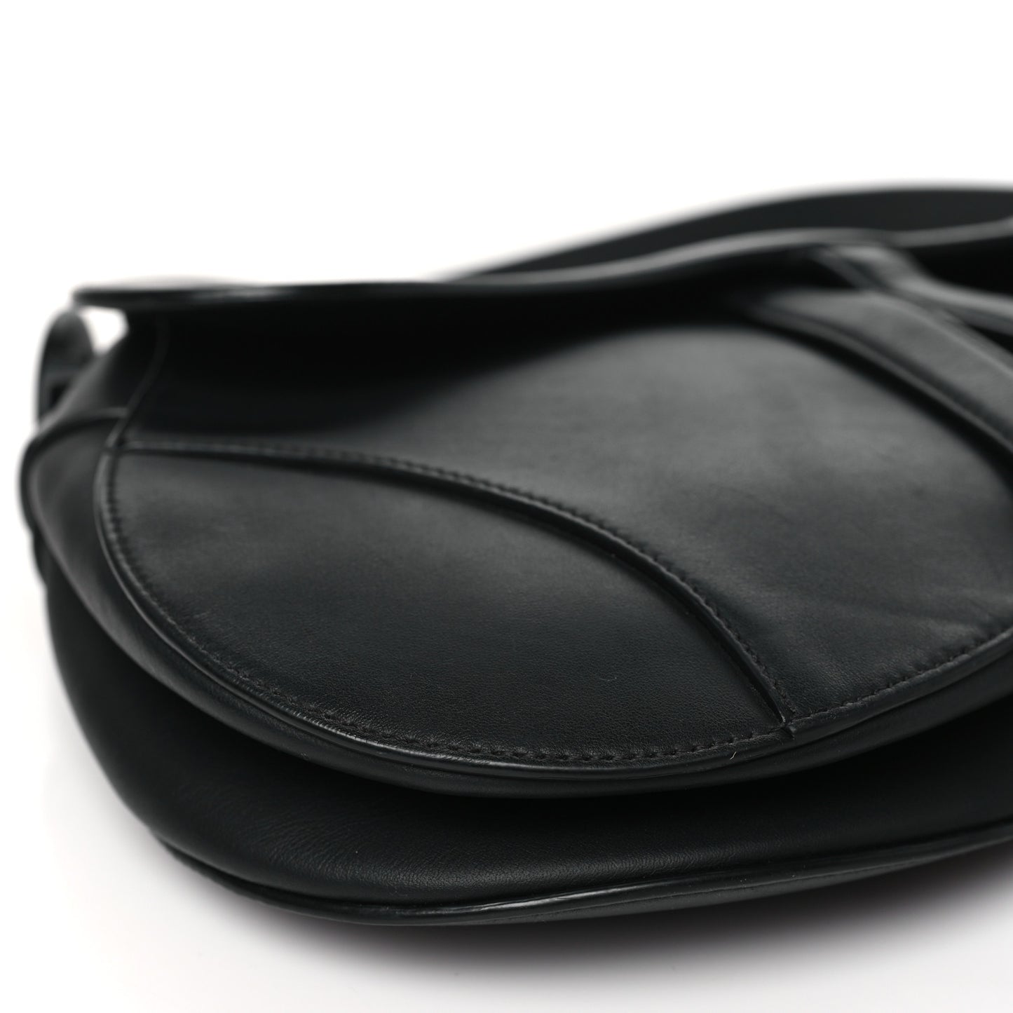 Ultra Matte Calfskin Saddle Bag Black