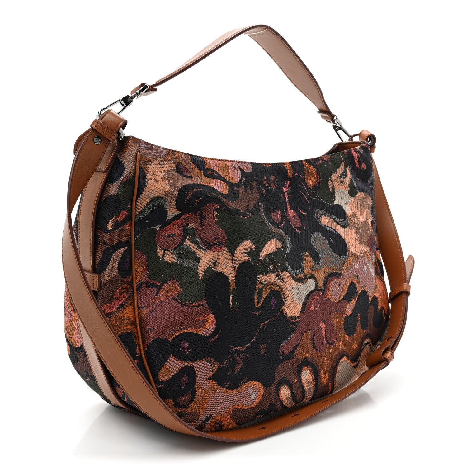 Christian Dior X Peter Doig Denim Soft Camouflage Saddle Bag 3 of 8