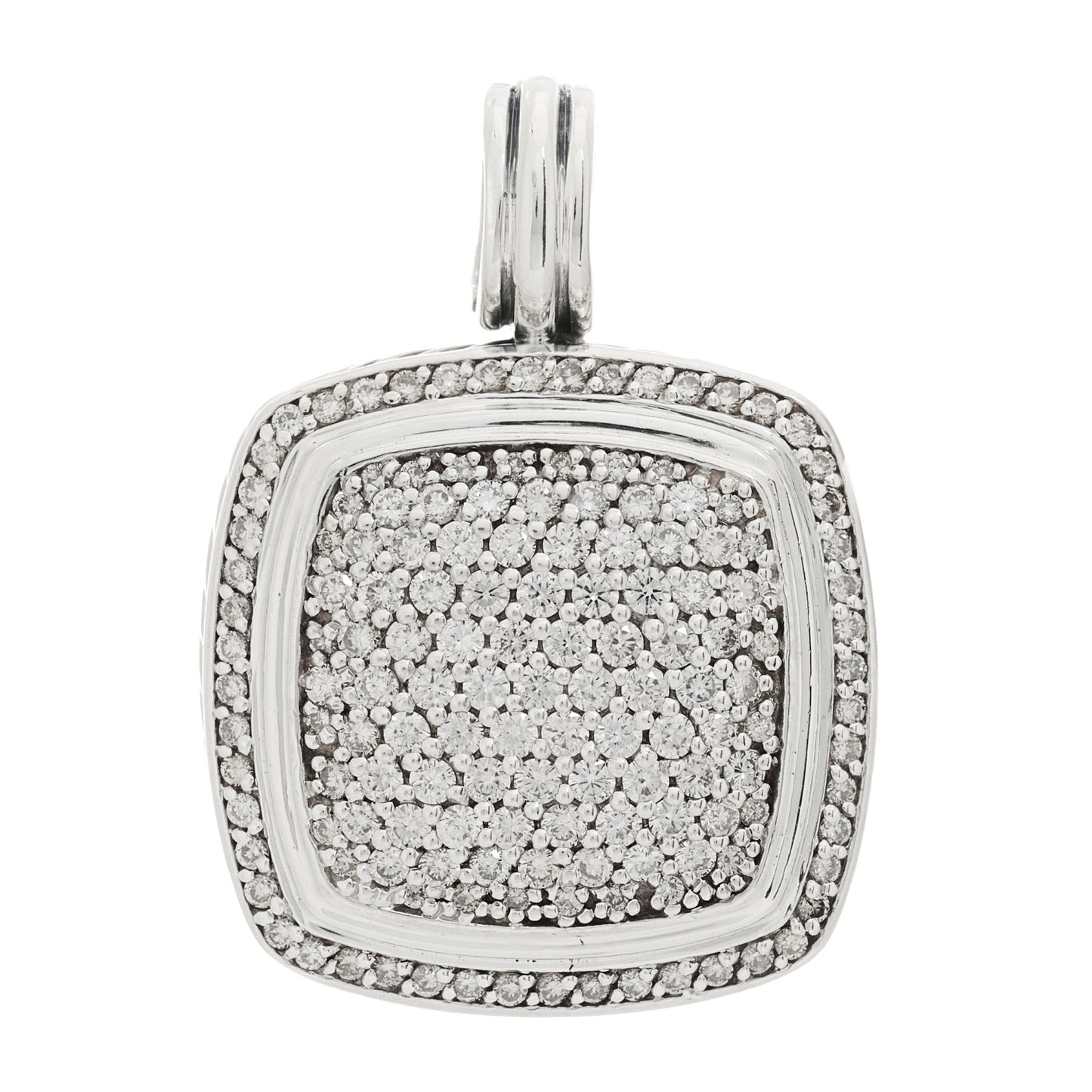 Sterling Silver Diamond 20mm Albion Enhancer Pendant