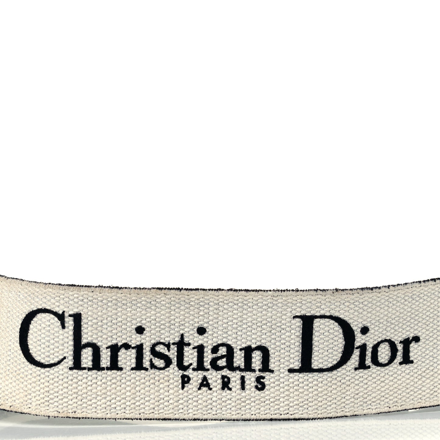 Canvas Embroidered Shoulder Strap Black White