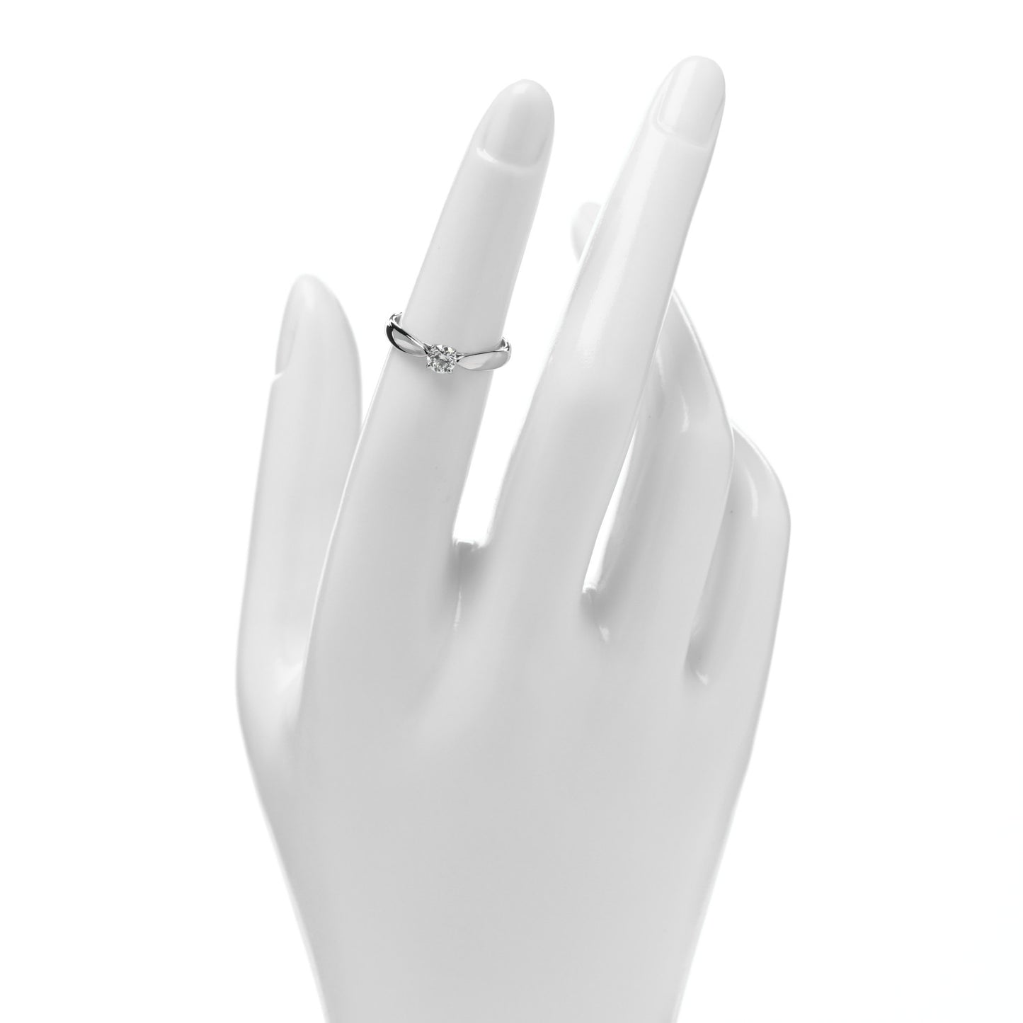 Platinum Diamond .24ct Harmony Solitaire Engagement Ring 48 4.5