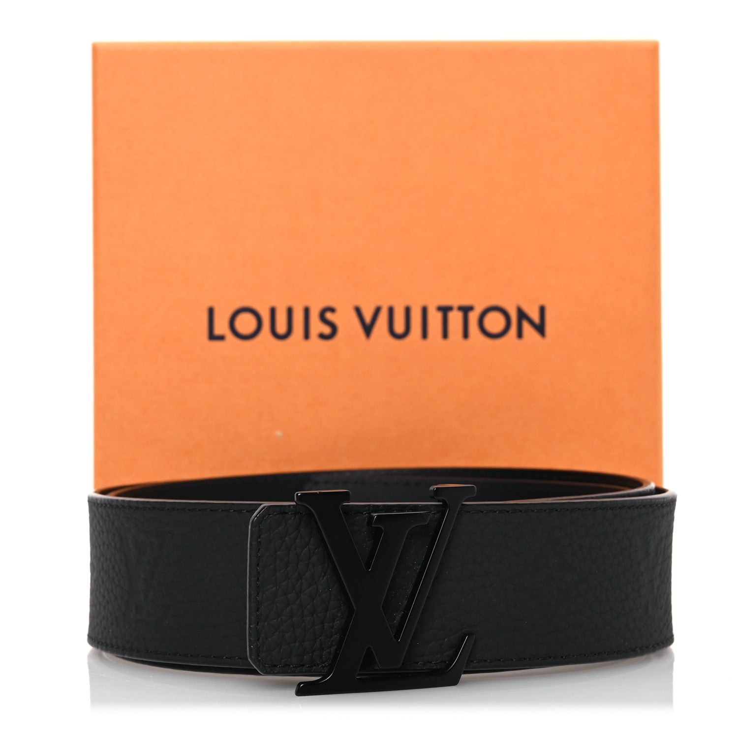 Louis Vuitton Taurillon Calfskin 40mm LV Initiales Reversible Belt 100 40 Black 7 of 7