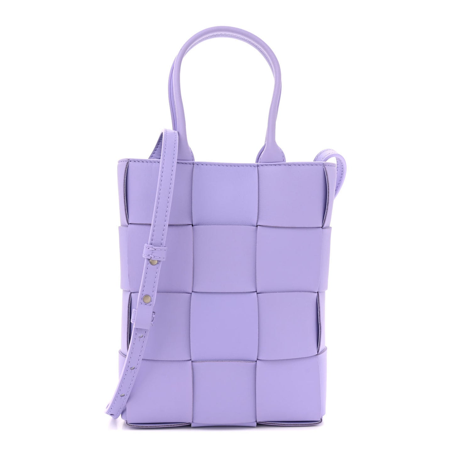 Lambskin Maxi Intrecciato North South Cassette Tote Wisteria