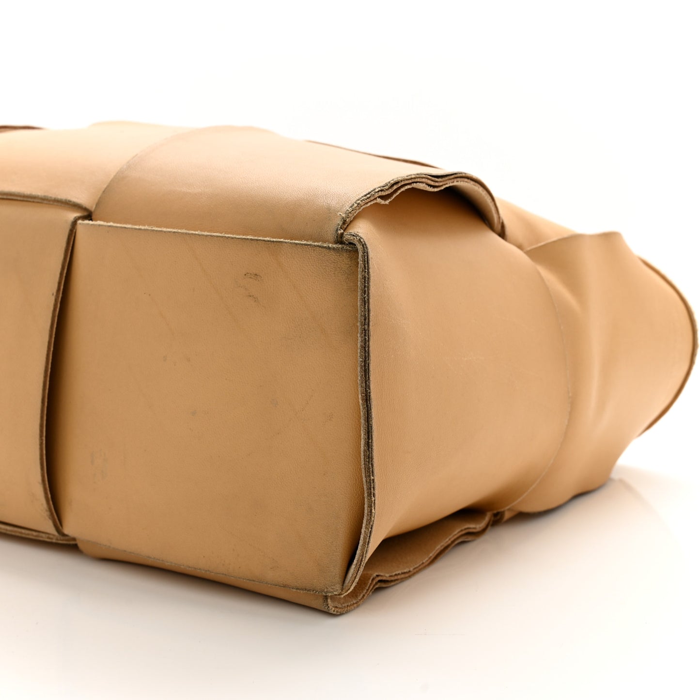 Nappa Maxi Intrecciato Medium Arco Tote Almond