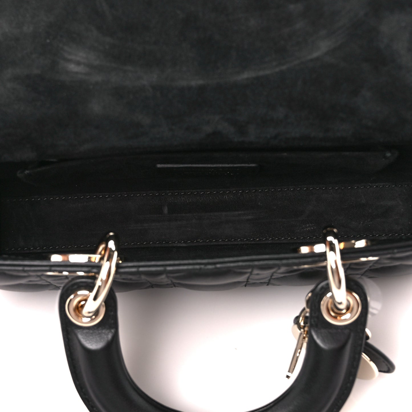 Lambskin Cannage Small Lady D-Joy Black