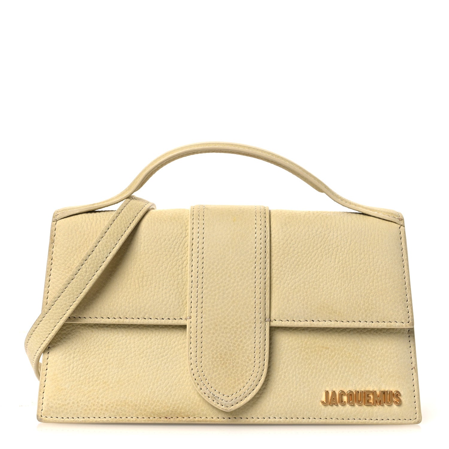 ハマッシュ Jacquemus Grained Calfskin Le Grand Bambino Light Yellow 1837086