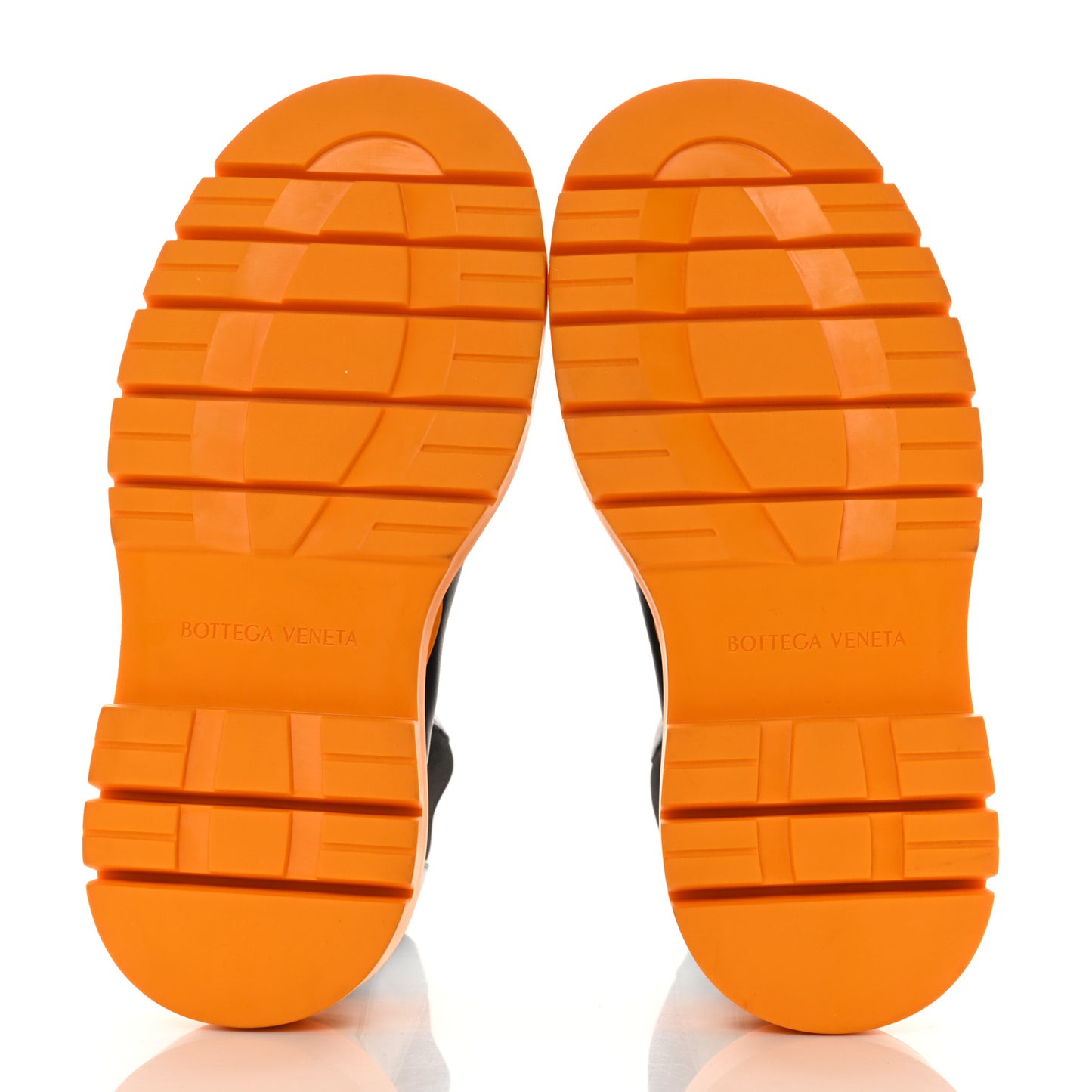 Calfskin The Tire Chelsea Boots 40 Black Tangerine