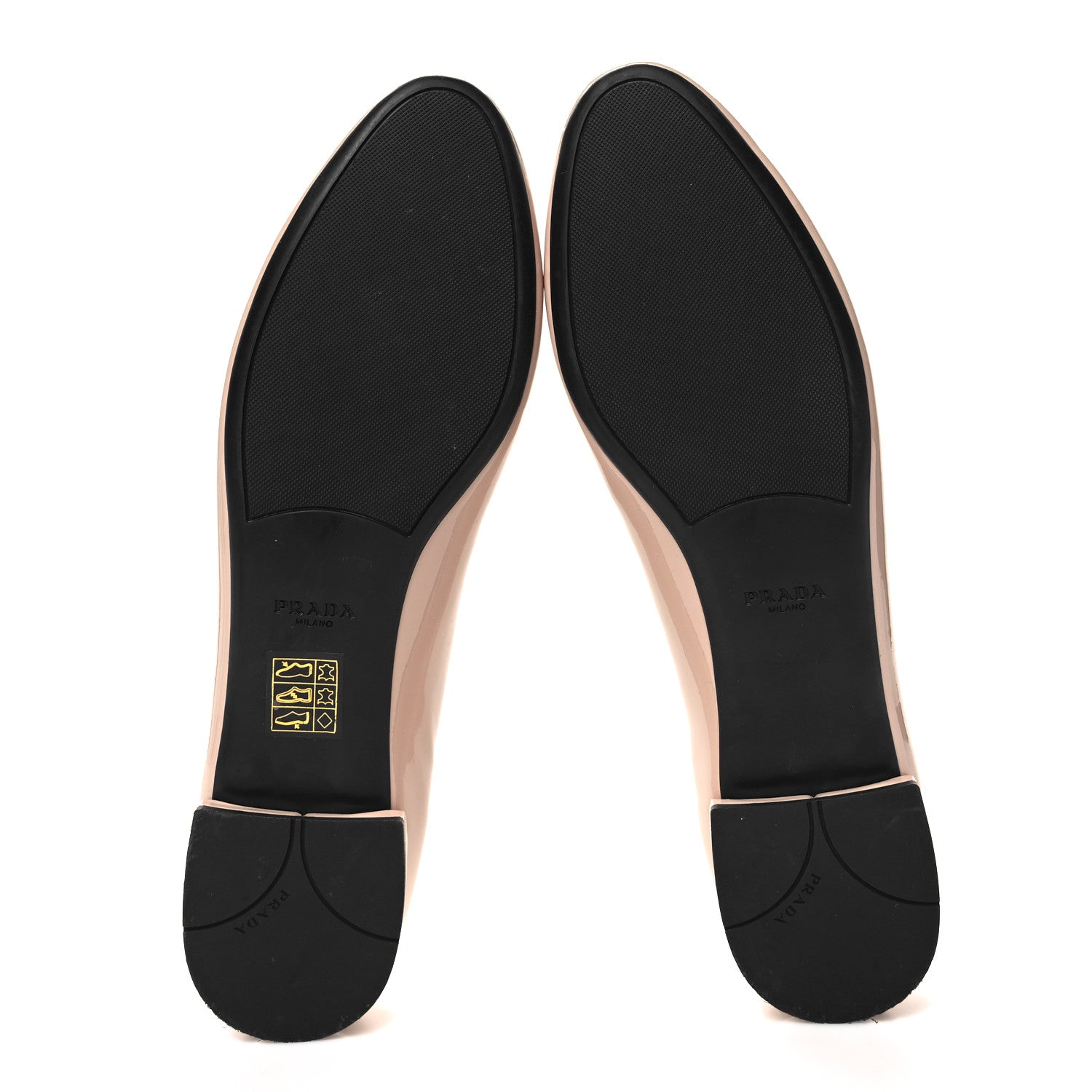 Prada Patent Triangle Ballerina Flats 39.5 Cipria 5 of 10