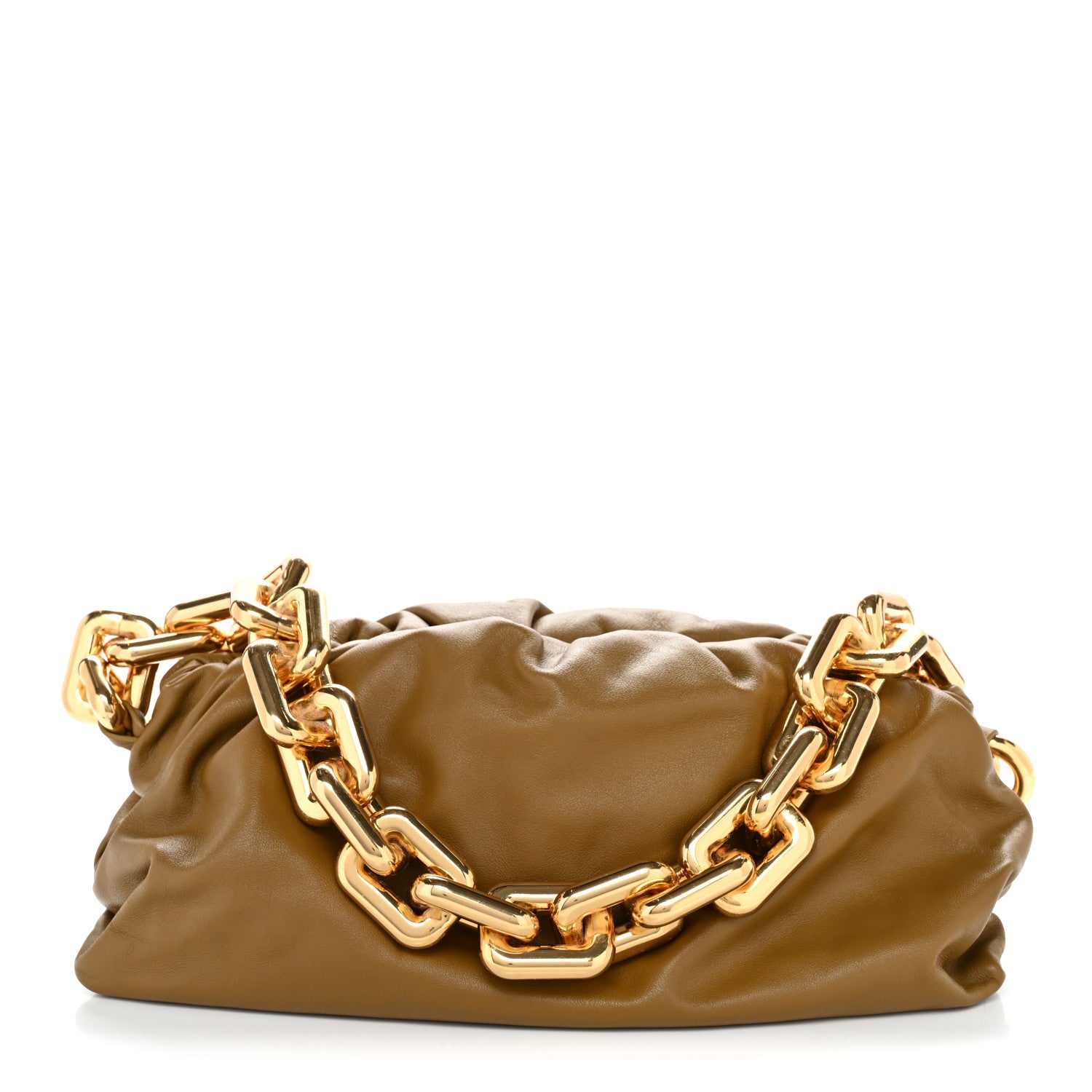 Bottega Veneta Calfskin The Pouch Chain Teak 1861327 – FASHIONPHILE