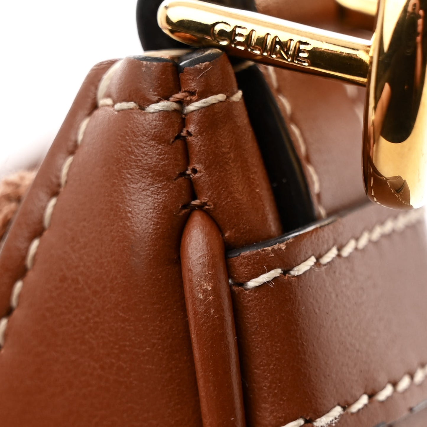 Smooth Calfskin Medium Strap Ava Shoulder Bag Tan