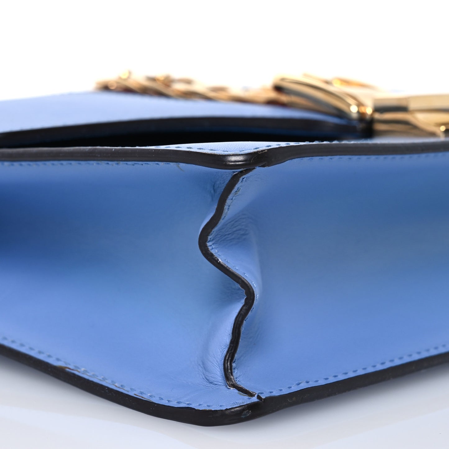 Calfskin Small Sylvie Shoulder Bag Clear Sky Blue