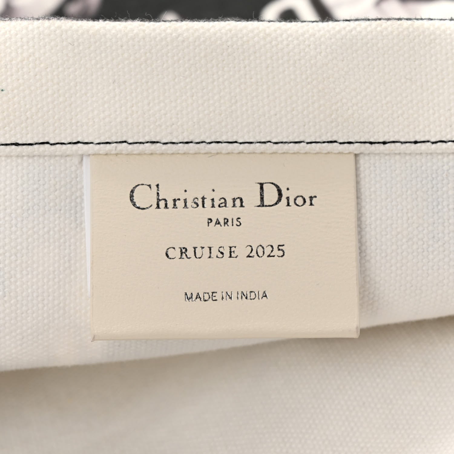 Christian Dior Canvas Print Cruise 2025 Scotland Tote Black White 6 of 13