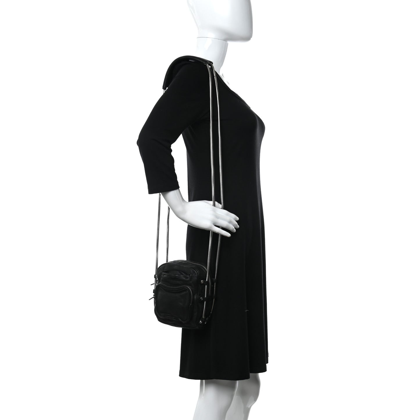 Lambskin Mini Brenda Chain Camera Bag Black