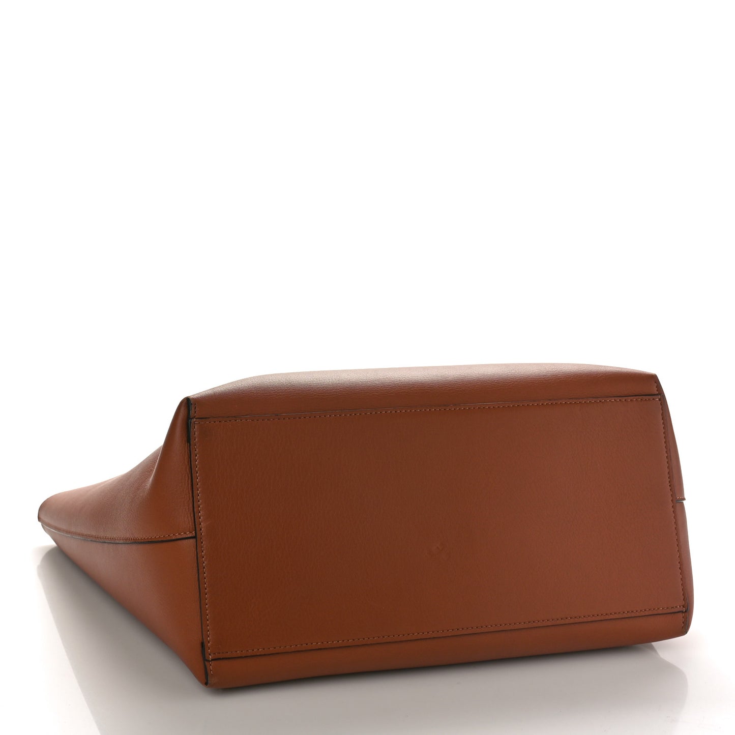 Smooth Calfskin Small Anagram Tote Tan