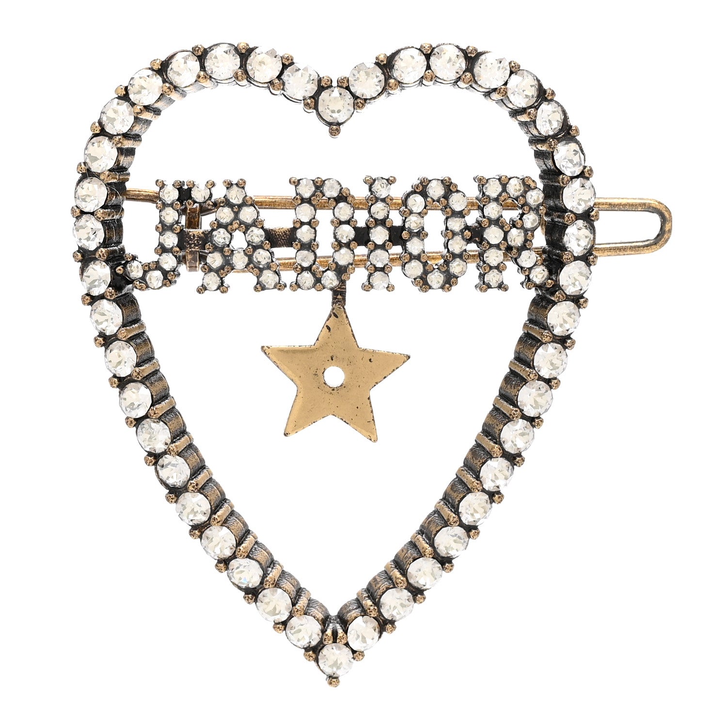 【Christian Dior】Dior J’ADIOR バレッタ Christian Dior Crystal Heart J'Adior Barrette 1246474 – FASHIONPHILE