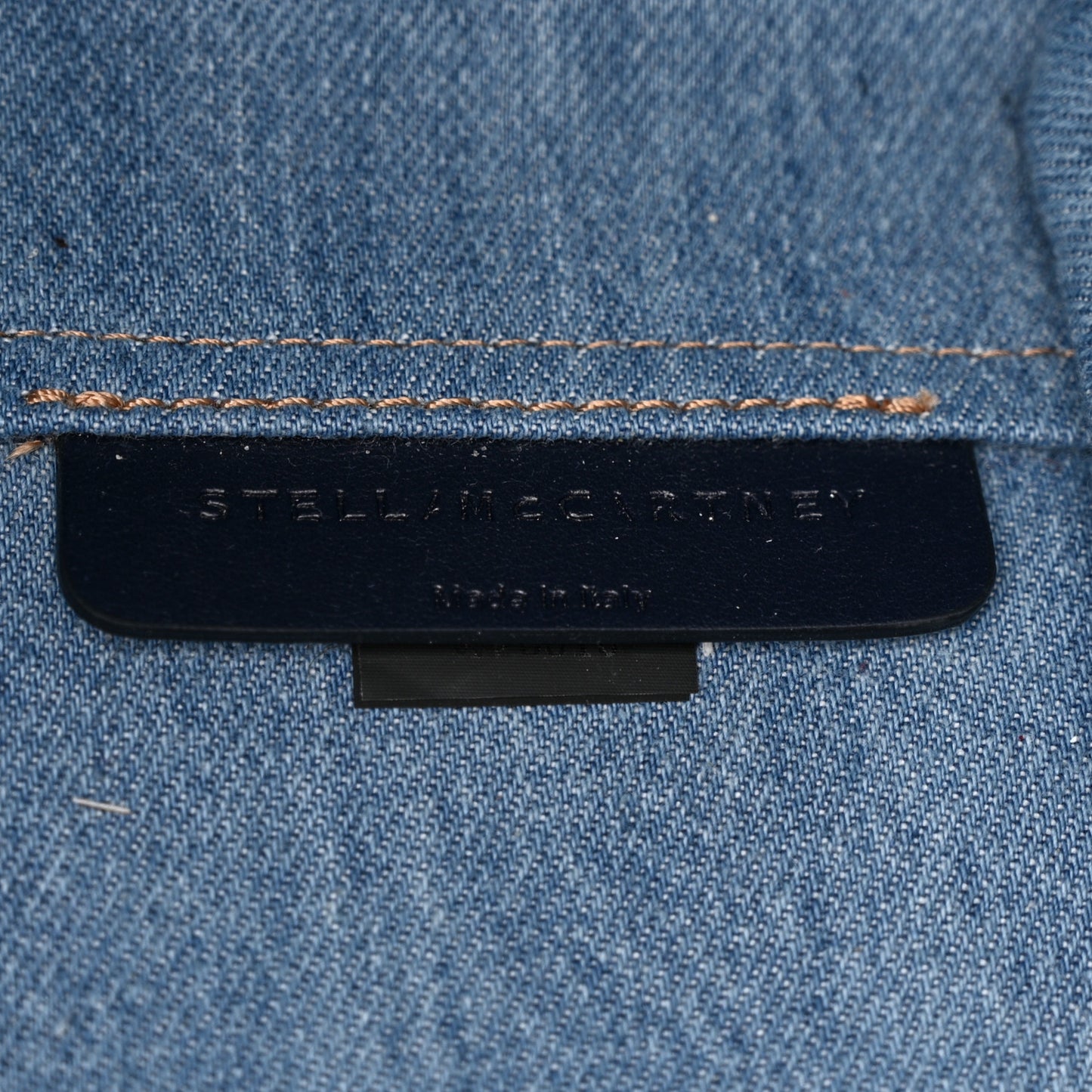 Denim East West Perforated Tote Blue