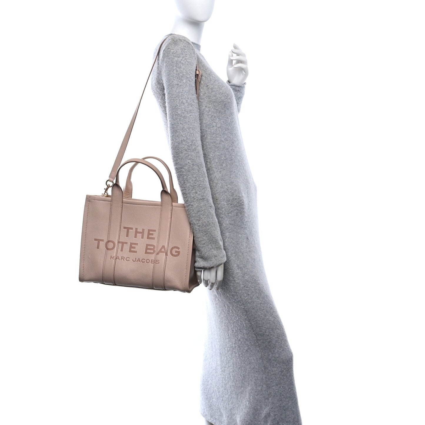 Grained Calfskin Medium The Tote Bag Rose Dust