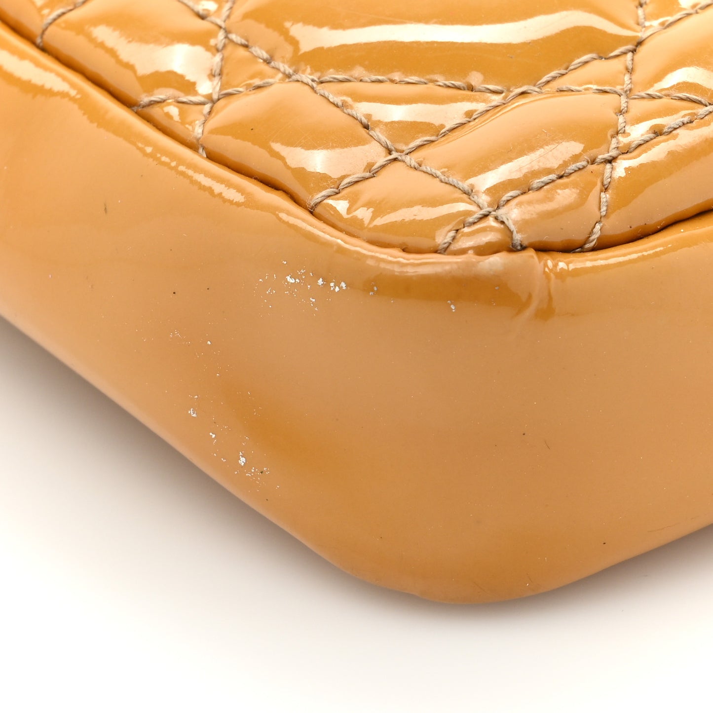 Patent Cannage Miss Dior Promenade Pouch Yellow