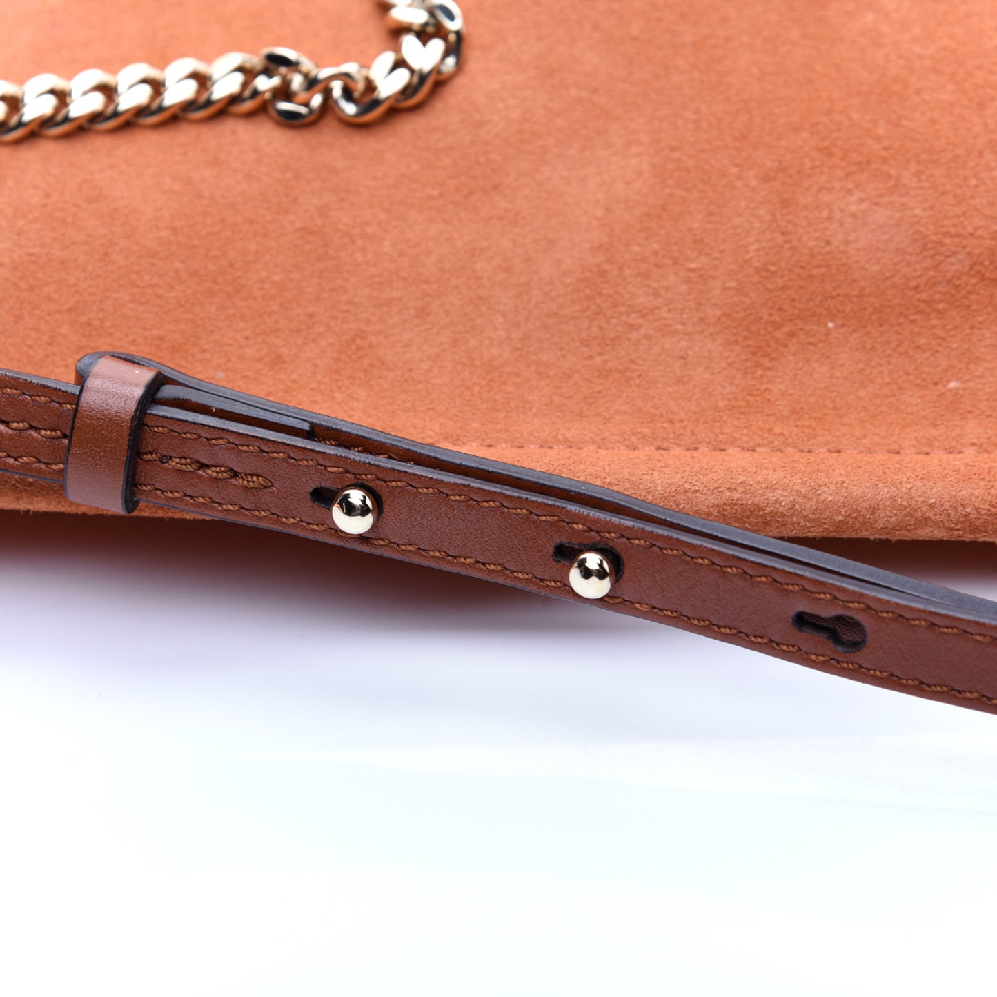 Suede Calfskin Medium Faye Shoulder Bag Tobacco