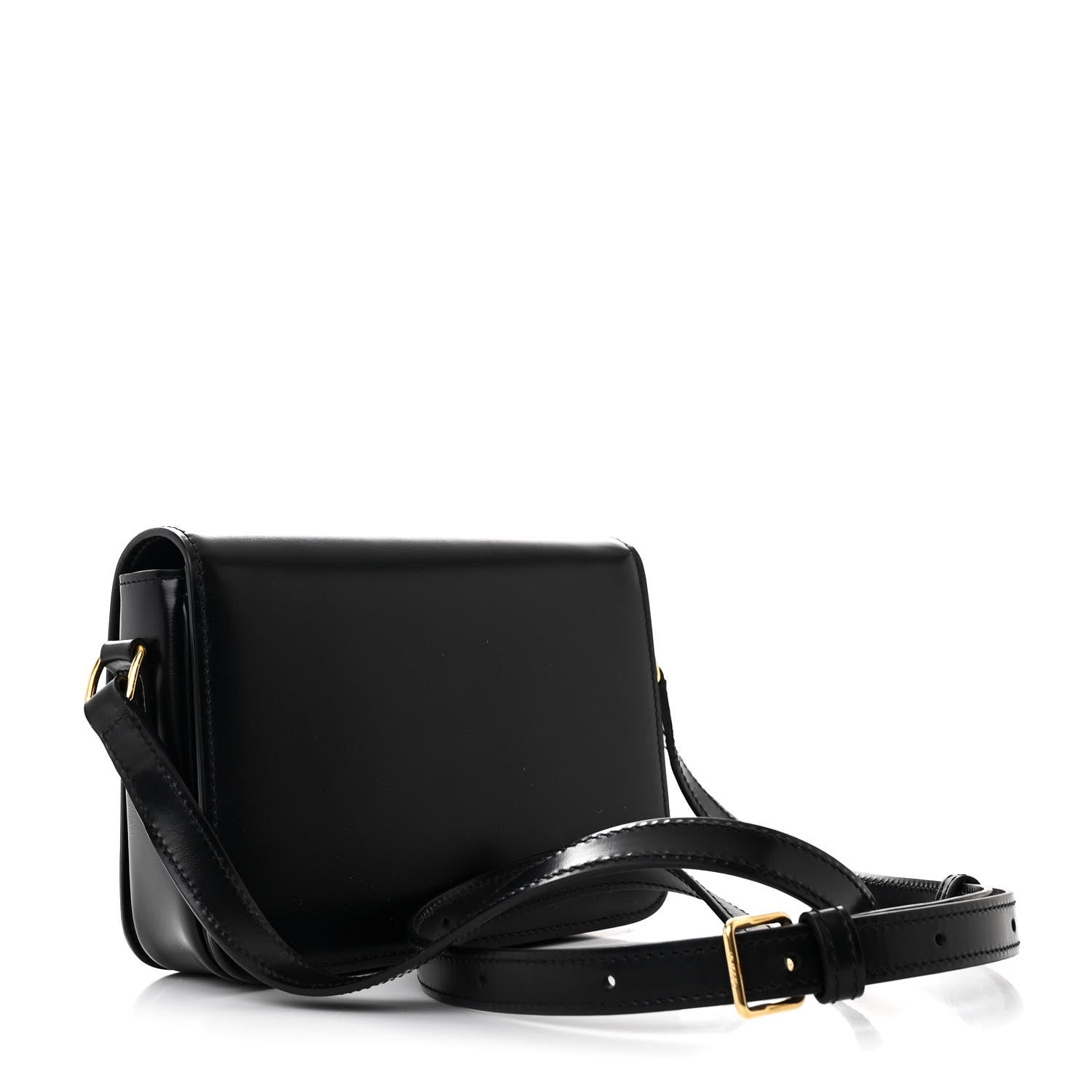 Celine Shiny Calfskin Teen Triomphe Black 3 of 13