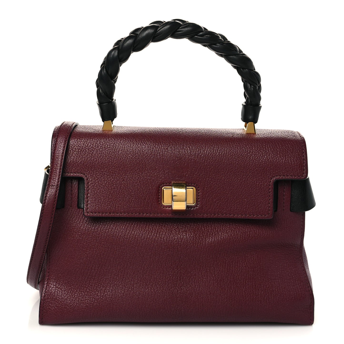 Goatskin Madras Click Top Handle Ribes Black