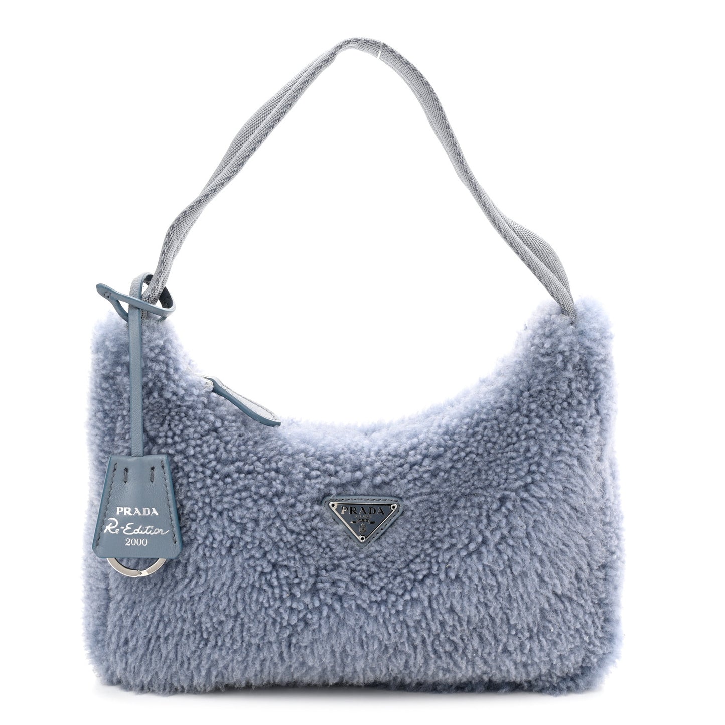 Shearling Mini Re-Edition 2000 Bag Pervinca