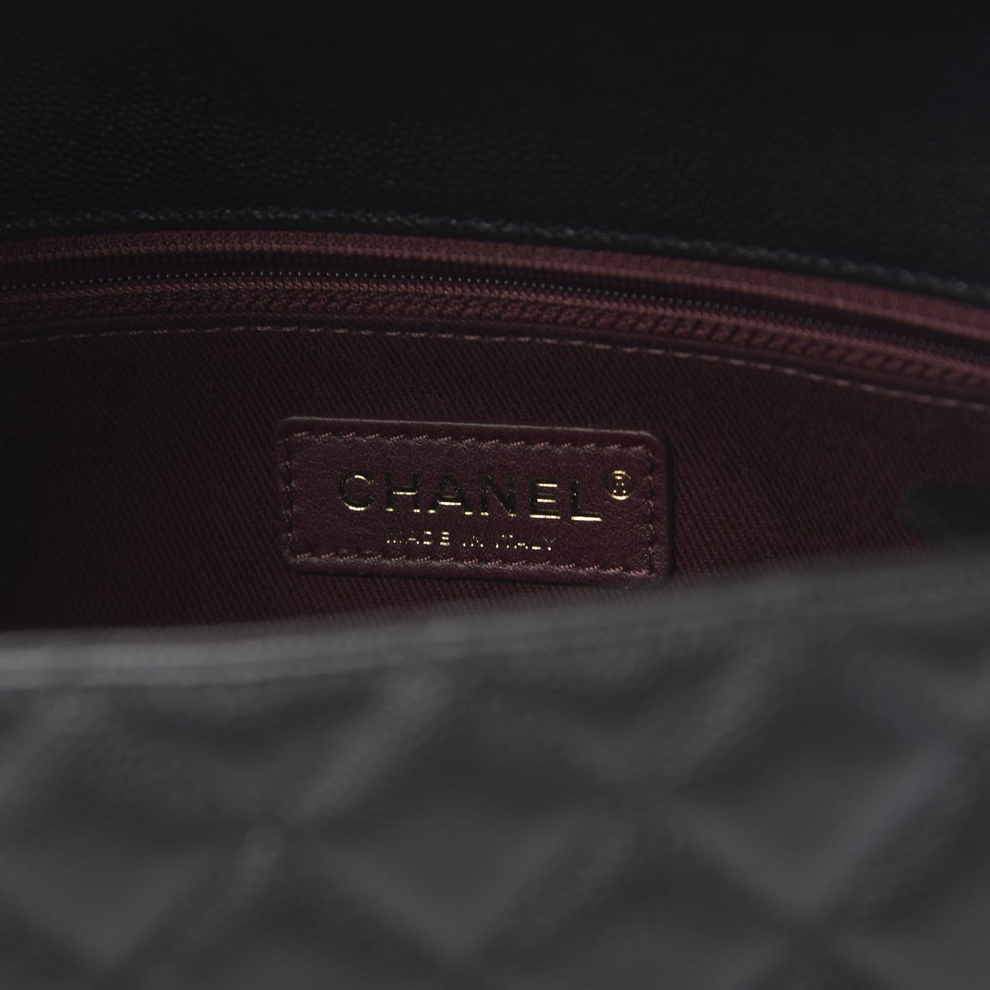 Caviar Quilted Small Coco Handle Flap Black
