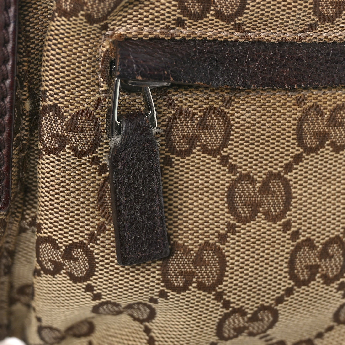 GG Monogram Web Double Pocket Belt Bag Dark Brown
