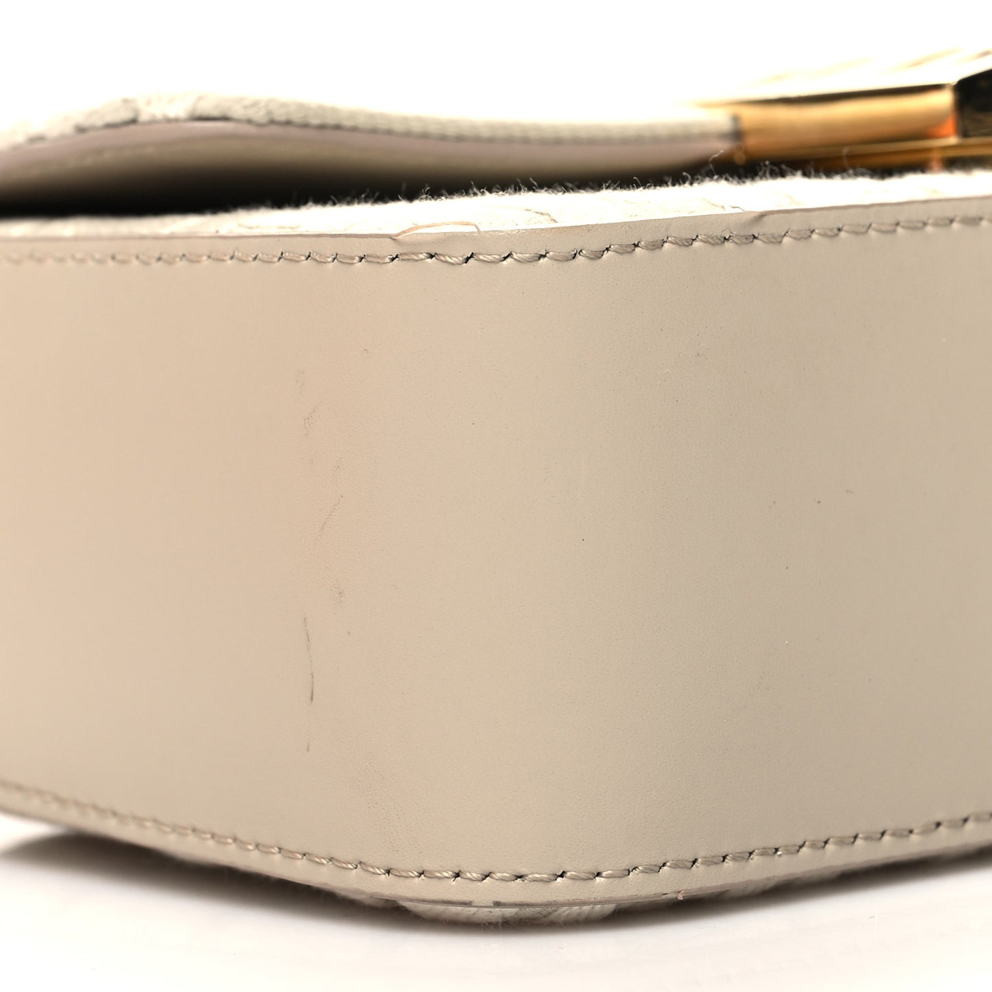 Canvas Embroidered Small 4G Woven Chain Crossbody Beige