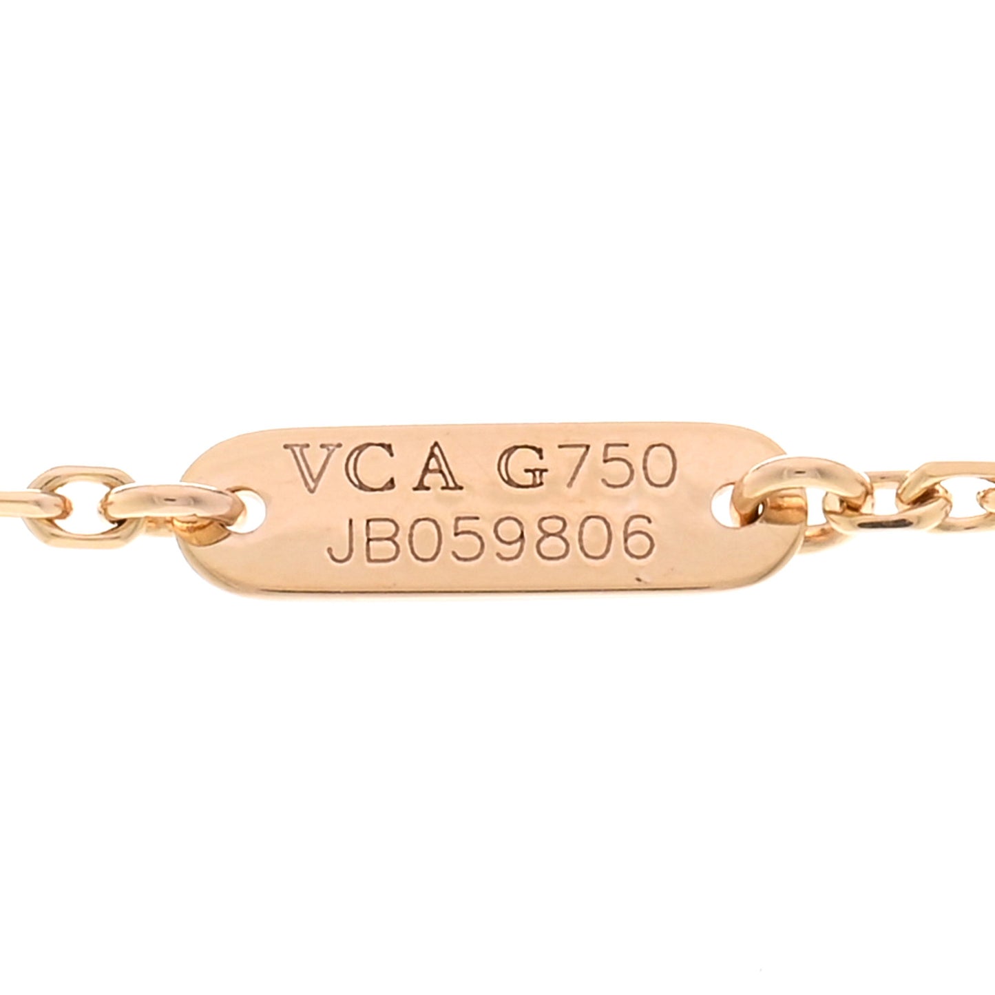 18K Rose Gold Vintage Alhambra Pendant Necklace