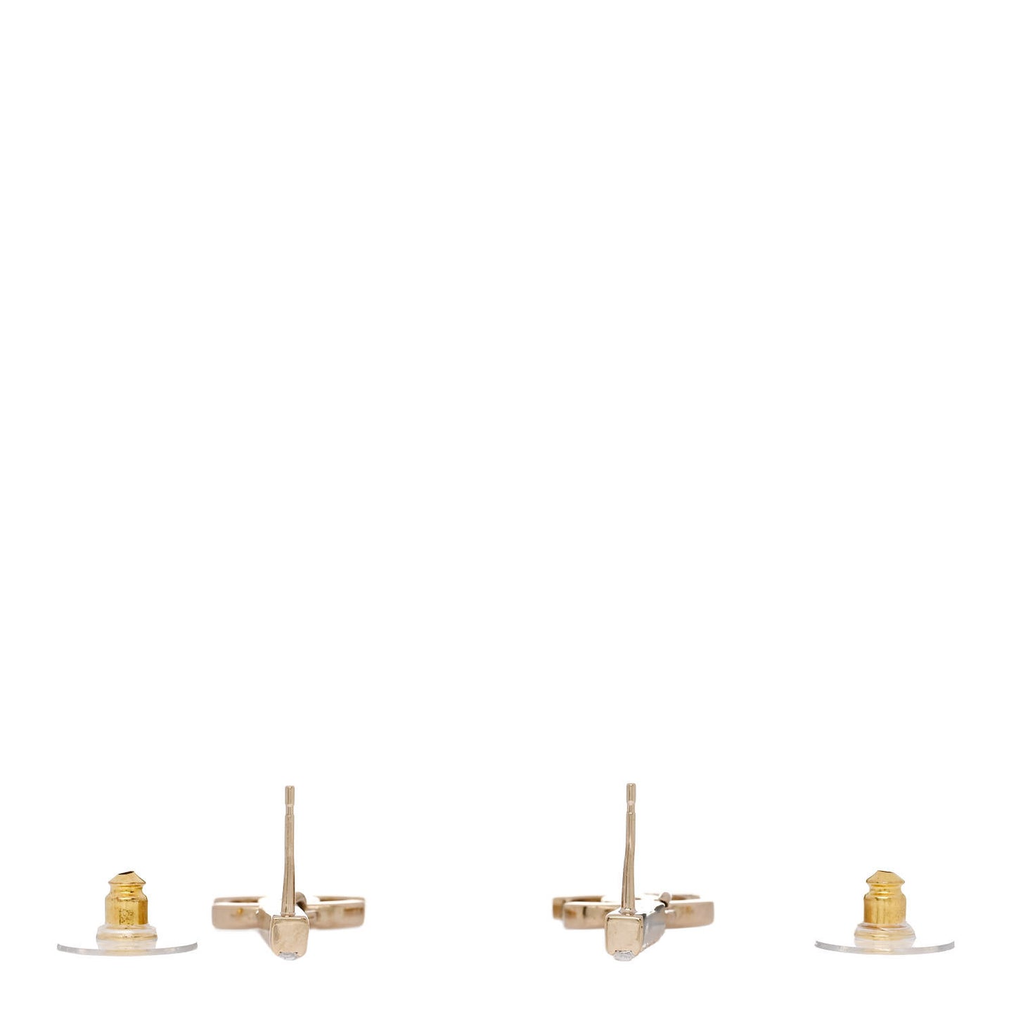 Crystal CC Drop Earrings Gold