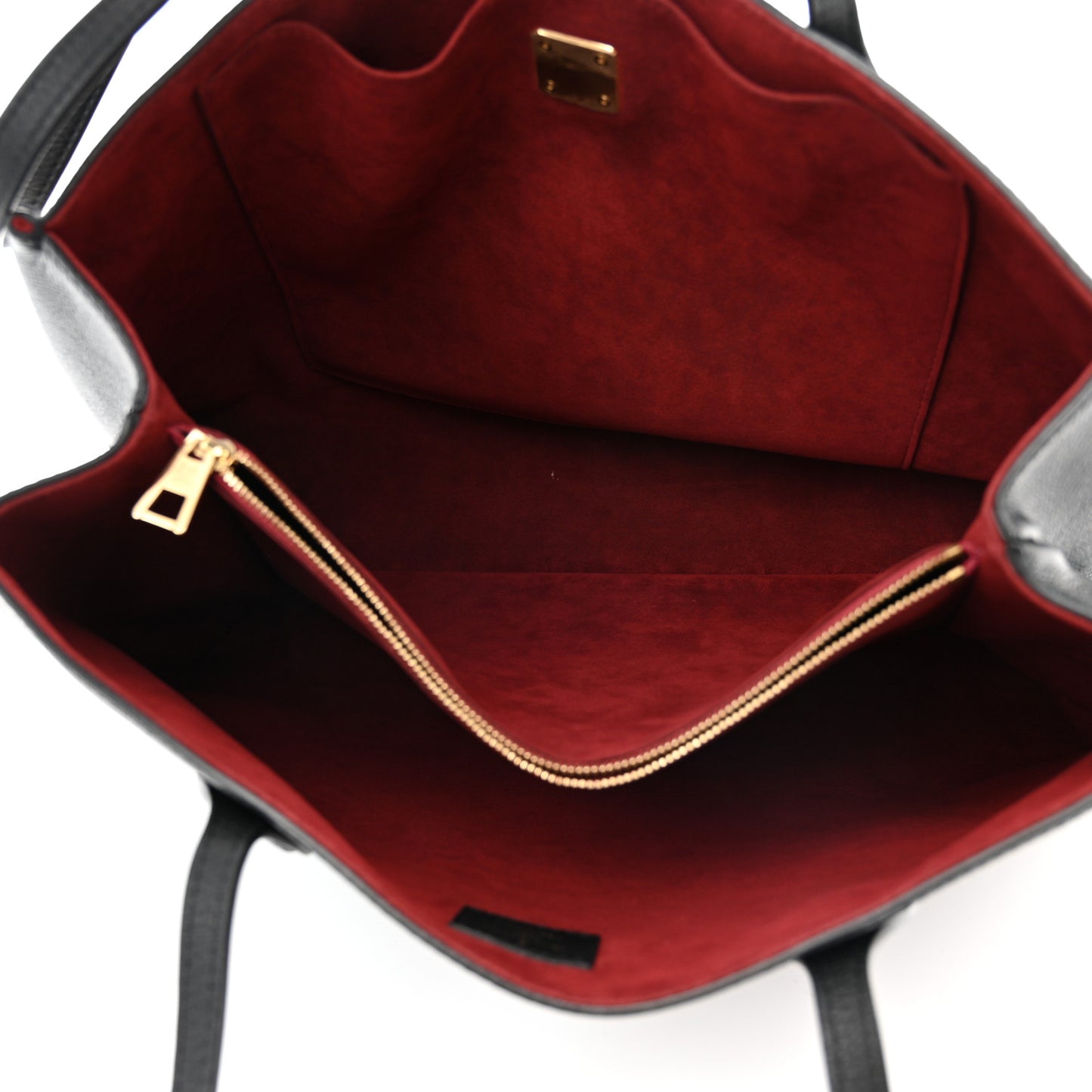 Grained Calfskin Lockme Shopper Black